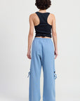 FRENCH TERRY PANTS WITH CUTOUT DETAIL