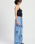 FRENCH TERRY PANTS WITH CUTOUT DETAIL