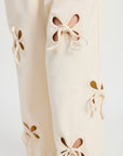 FRENCH TERRY PANTS WITH CUTOUT DETAIL