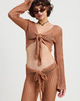CROCHET CROPPED TOP WITH FRONT TIE