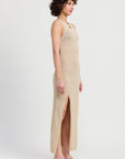 HIGH SLIT MAXI SLEEVELESS DRESS