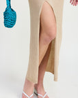 HIGH SLIT MAXI SLEEVELESS DRESS