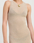 HIGH SLIT MAXI SLEEVELESS DRESS