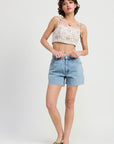 CROPPED CROCHET TOP