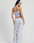 DOUBLE WAIST STRAIGHT LEG PANTS