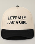 Literally Just a Girl Hat in Black