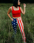 AMERICAN FLAG BOOTCUT JEANS