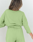 Emmeline Loose V Neck Half Sleeve Tee and Shorts