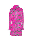 Hot Pink Lightning Bolt Women's Western Bath Robe