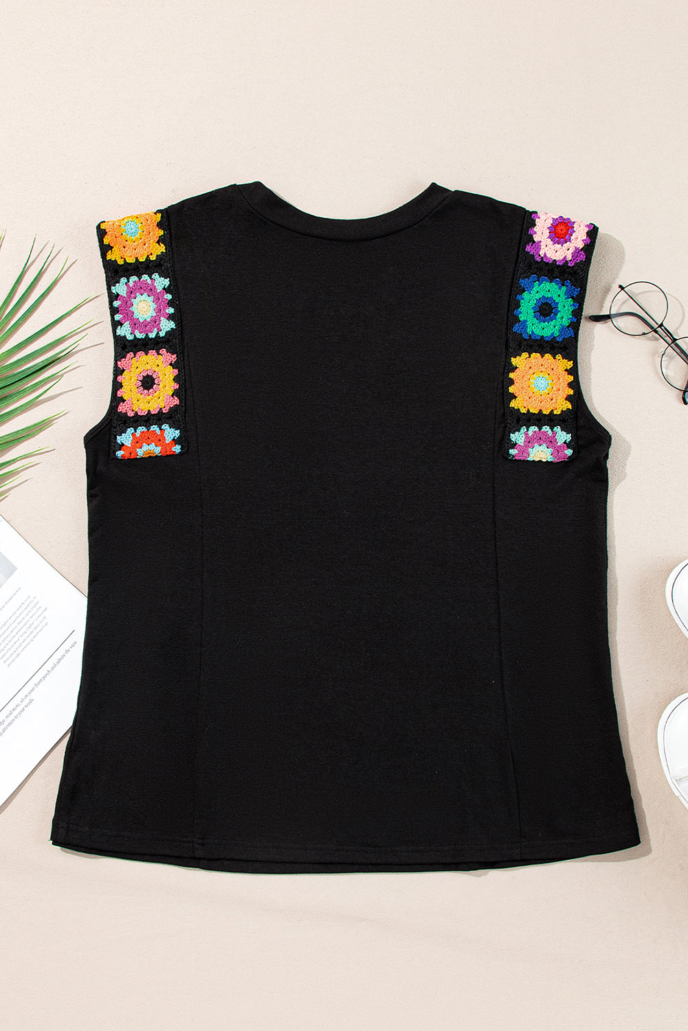 Kelly Floral Crochet Casual Tank Top