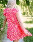 Matilda Zebra Stripe Pocketed Dress