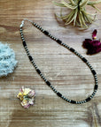 18 Inch 5 mm Sterling Silver Pearls necklace with Black Onyx