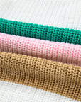 Colorblock Notched V-Neck Sweater T-Shirt
