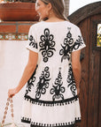 Leyla Vintage High Waist Short Sleeve Dress