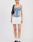 MINI CORSET DENIM DRESS