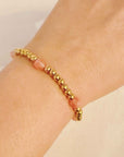 The Designer Golden Bead Stretch Bracelet