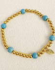 The Designer Golden Bead Stretch Bracelet