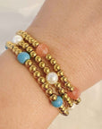The Designer Golden Bead Stretch Bracelet
