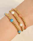 The Designer Golden Bead Stretch Bracelet
