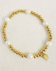 The Designer Golden Bead Stretch Bracelet