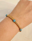 The Designer Golden Bead Stretch Bracelet