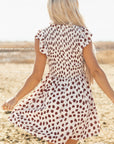 Elliott Flutter Sleeve Smocked Bodice Short Dress