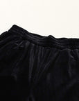 Solid Velvet Jogger Pants