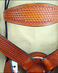 HILASON Western Horse Headstall Breast Collar Set Tack Genuine American Leather