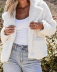 Kaia Button Pocketed Lapel Collar Jacket