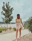 The Haven Romper in Tan