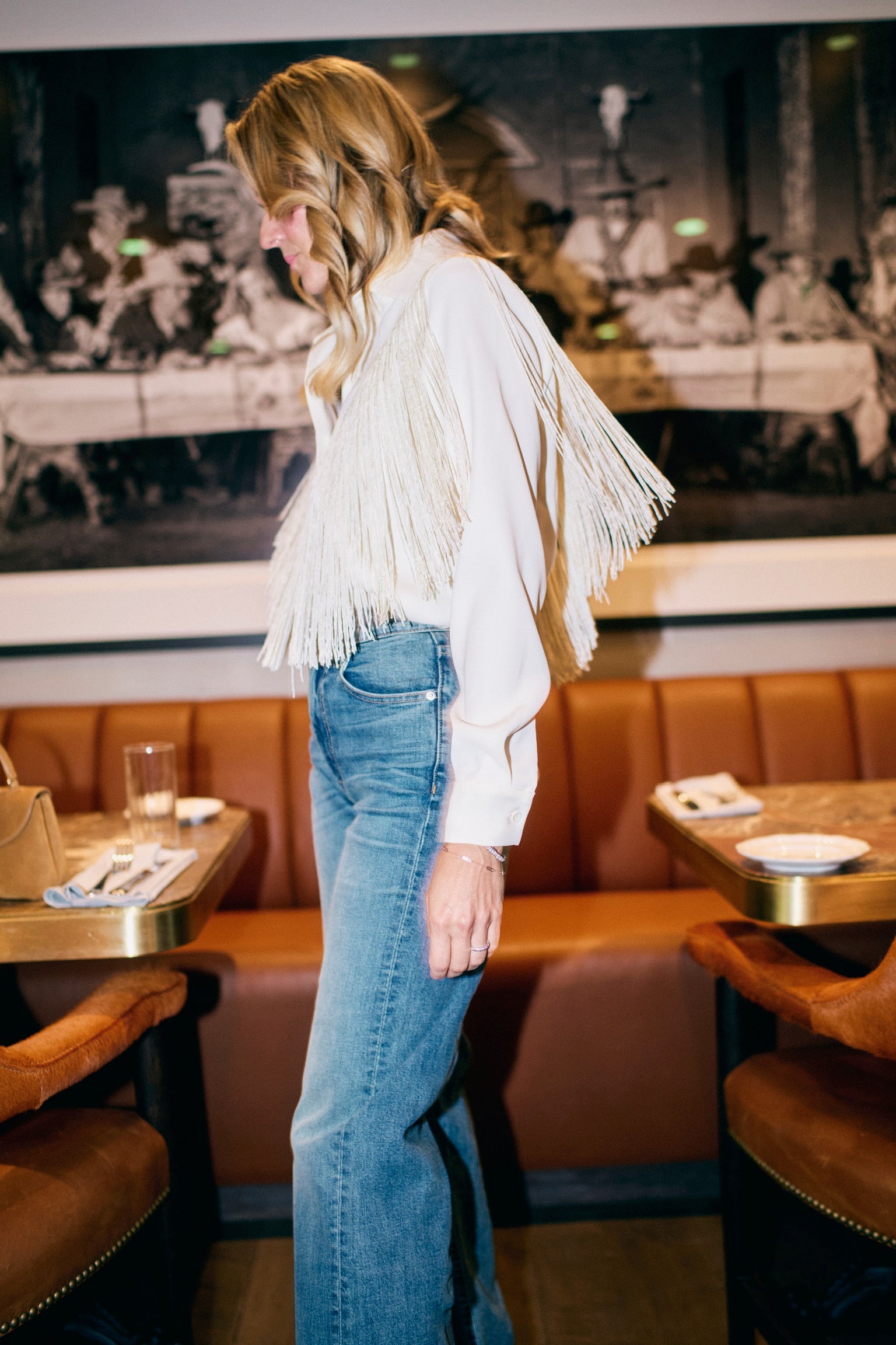 MASON'S DAUGHTER | Loretta Western Fringe Top, Ivory