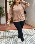 Plus Size SAVE BY GRACE Embroidered Mineral Wash Sweatshirt