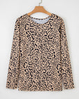 Leopard Batwing Long Sleeve Top