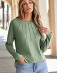 Millie Seam Detail Raglan Long Sleeve Top