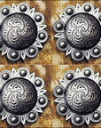 1 Pcs Western Screw Back Concho Floral Carvedberry Saddle Bling Cowgirl