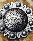1 Pcs Western Screw Back Concho Floral Carvedberry Saddle Bling Cowgirl