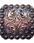 Western Screw Back Concho Floral Carved Copper Saddle Bling Cowgirl