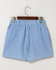 Gingham High Waist Shorts