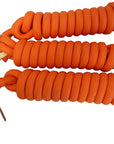 AJ Tack 9 Foot Nylon Lead Rope with Leather Popper - Set of 3