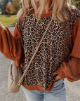 Natalie Leopard & Floral Patchwork Loose Top