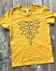Kids Mustard Fancy Boot Stitch Tee