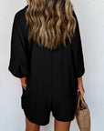 Collared Button Up Pocketed Romper