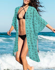 Turquoise Brands Duster Kimono Coverup