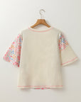Floral Patchwork Chest Pocket T-Shirt