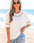 Madilynn Lace Crochet Casual Top