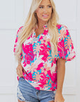 Karsyn V Neck Puff Sleeve Blouse