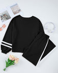 Varsity Stripe Top and Drawstring Pant Set