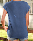 Corded Knit Wide Sleeve T-Shirt