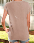 Corded Knit Wide Sleeve T-Shirt