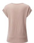 Corded Knit Wide Sleeve T-Shirt
